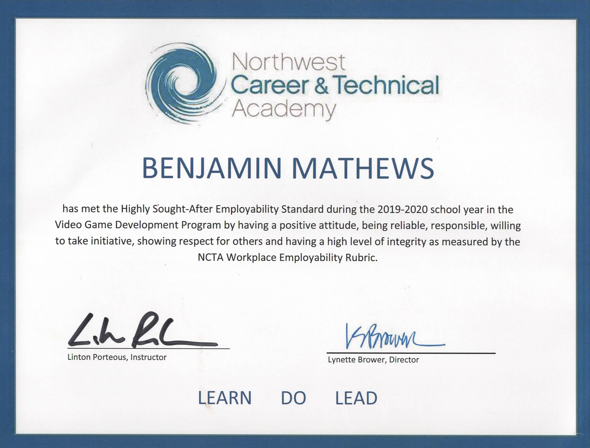Highly Sought After Award